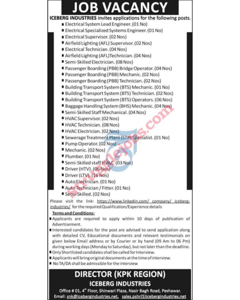 ICEBERG Industries Jobs 2025 – Submit Your Application Online