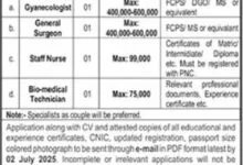 Joint DHQ Hospital Awaran Jobs For Gyanecologist