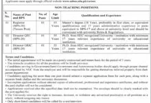 Jobs in SABS University of Art Design and Heritages