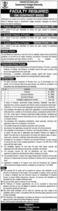 GCUF Jobs 2025 Faculty Positions in Architecture Department