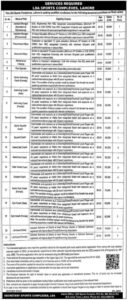 Jobs Opportunity in LDA Sports Complex Lahore