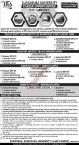 Jobs in Sukkur IBA University