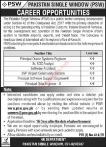 Latest Jobs in Pakistan Single Window