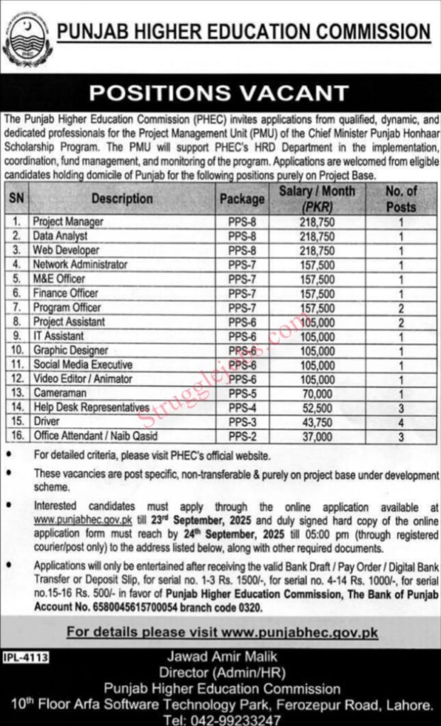 PHEC Latest Jobs 2025 – Apply Online