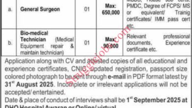 Joint Hospital Jobs in Awaran 2025