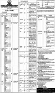 LCWU Lahore Jobs 2025 Teaching & Non-Teaching Vacancies