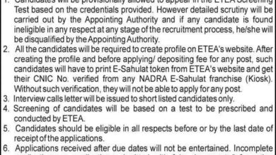 KP-RAP Project Jobs 2025 Apply Online via ETEA